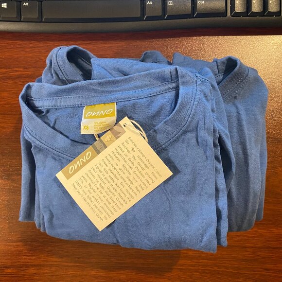 Men's Onno Short Sleeve Bamboo T-Shirt Sea Blue - Picture 2 of 3